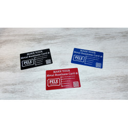 Carte de Vizită Metalică Personalizată – Gravură Laser Premium 🔥 (Negru / Roșu / Albastru)