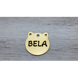 Medalion 🐱 Pisică Gravabil – Personalizare Nume & Telefon – Premium