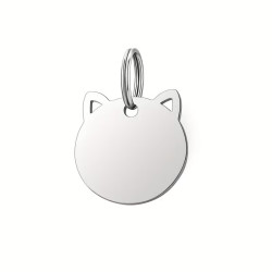 Medalion 🐱 Pisică Gravabil – Personalizare Nume & Telefon – Premium