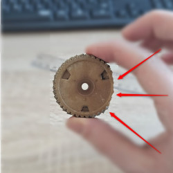 Roată Dințată Compatibilă cu Peach PS500-70 Imprimată 3D - PC Negru