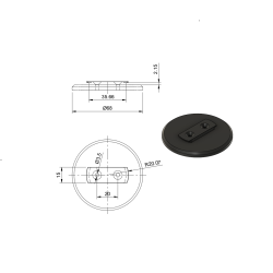 Suport cameră IMOU – compatibil Ranger 2C, Ranger SE, IPC-A22EP Imprimat 3D din ASA, rezistent la intemperii