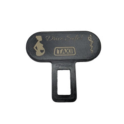 Clip universal pentru slot centură auto, ABS negru, gravat laser
