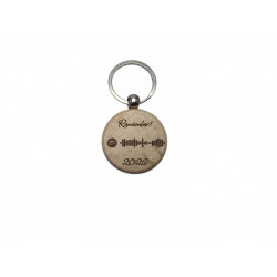 Breloc Personalizat din Lemn Masiv – Cadou Unic